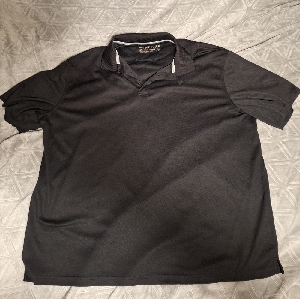 XXL Ariat Tech Black Polo Shirt